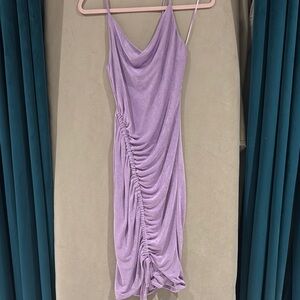 Bardot Elegant Lavender Ruched Dress